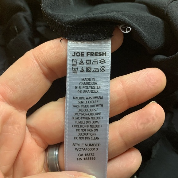 Joe Fresh Active Black Four-Way Stretch Joggers - Size 10 - Picture 3 of 8